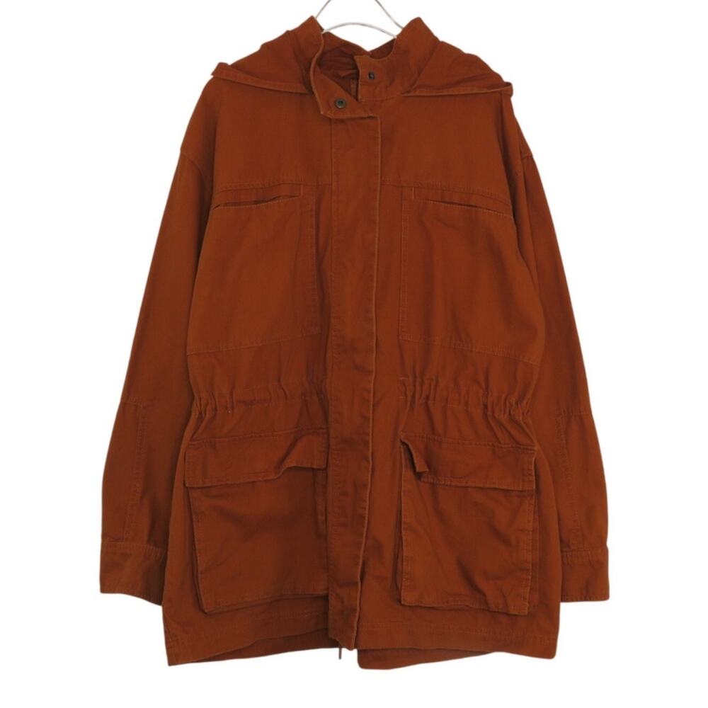 Universal Thread Orange Hooded Utility Jacket Siz… - image 2